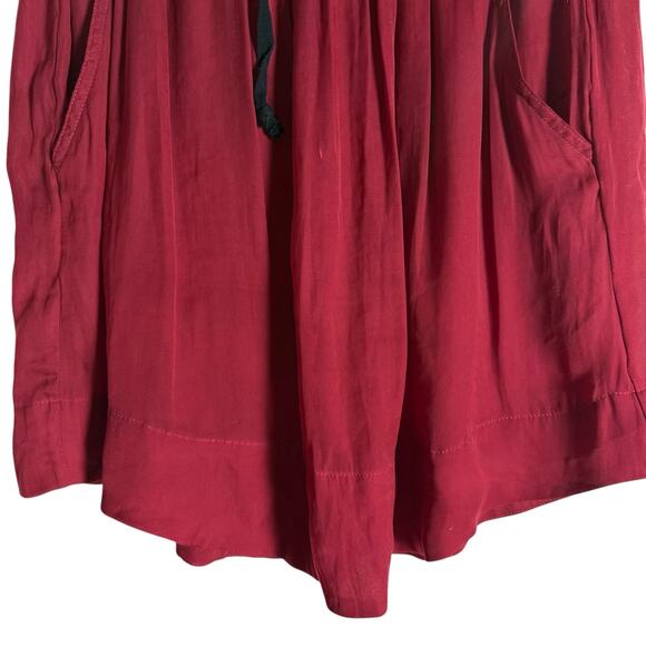 Isabel Marant Etoile Berry Red Drawstring Mini Skirt Size S - Picture 6 of 10